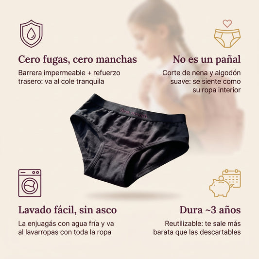 Cómo funciona una bombacha menstrual (y por qué no se filtra)