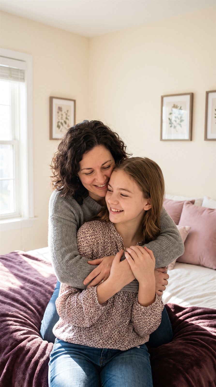 Madre e hija — primera menstruación sin miedo